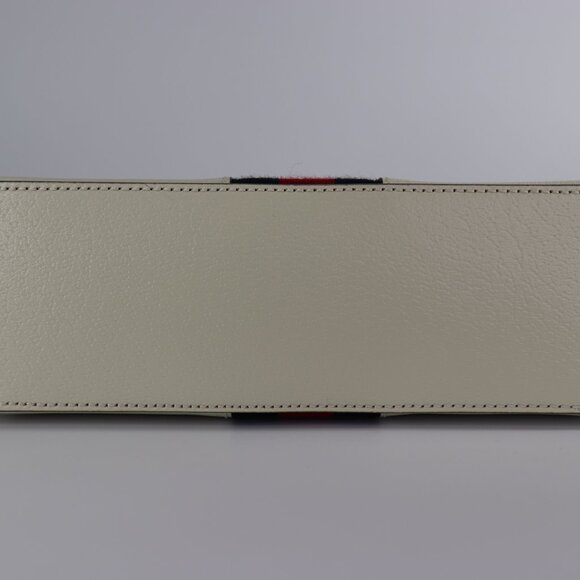 *NEW* Gucci Ophidia Dome Sherry Leather Web Stripe Cream White - Picture 7 of 14
